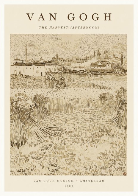 Van Gogh The Harvest (Afternoon) No1 - Poszter