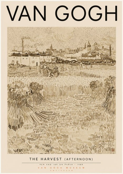 Van Gogh The Harvest (Afternoon) No3 - Poszter