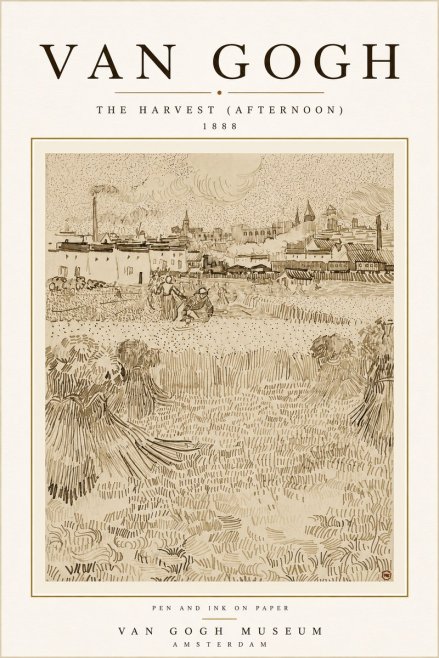 Van Gogh The Harvest (Afternoon) No6 - Poszter