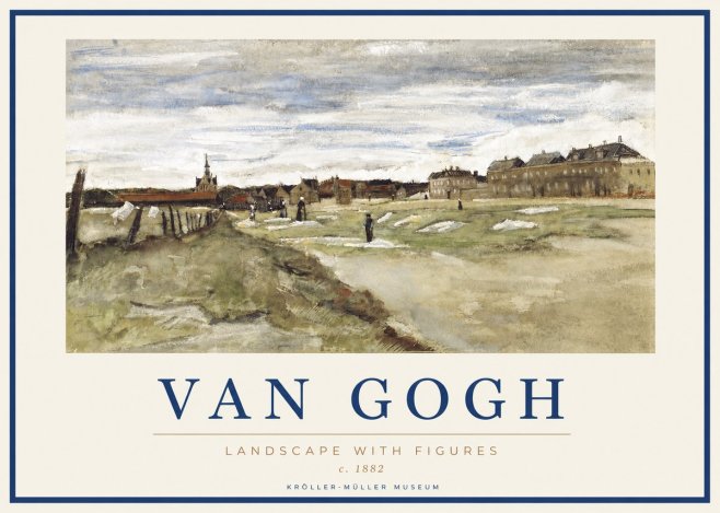 Van Gogh Landscape with Figures No2 - Poszter