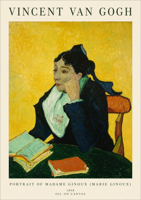 Van Gogh Portrait of Madame Ginoux (Marie Ginoux) No1 - Poszter