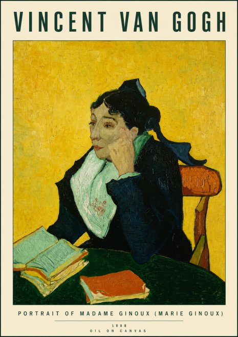 Van Gogh Portrait of Madame Ginoux (Marie Ginoux) No4 - Poszter