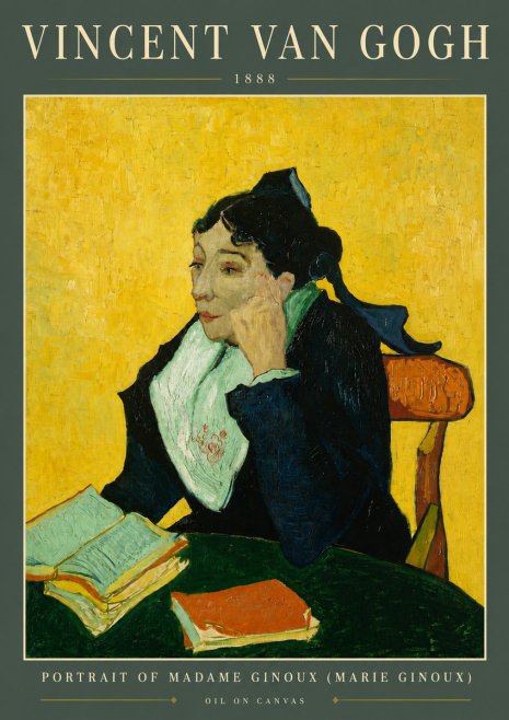 Van Gogh Portrait of Madame Ginoux (Marie Ginoux) No5 - Poszter