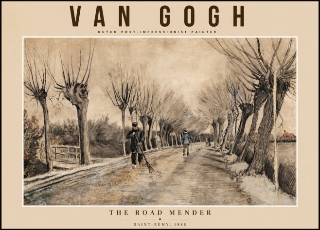 Van Gogh The Road Mender I No3 - Poszter