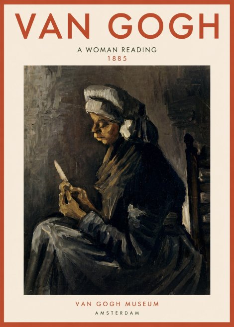 Van Gogh A Woman Reading No4 - Poszter
