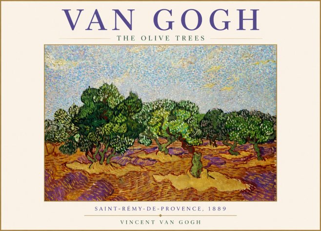 Van Gogh The Olive Trees No5 - Poszter