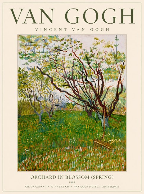 Van Gogh Orchard in Blossom (Spring) No1 - Poszter