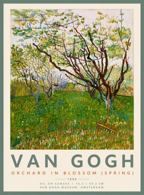 Van Gogh Orchard in Blossom (Spring) No2 - Poszter