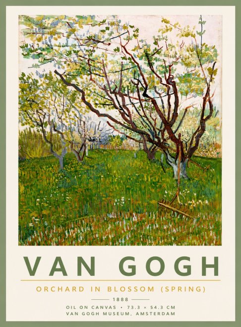 Van Gogh Orchard in Blossom (Spring) No4 - Poszter