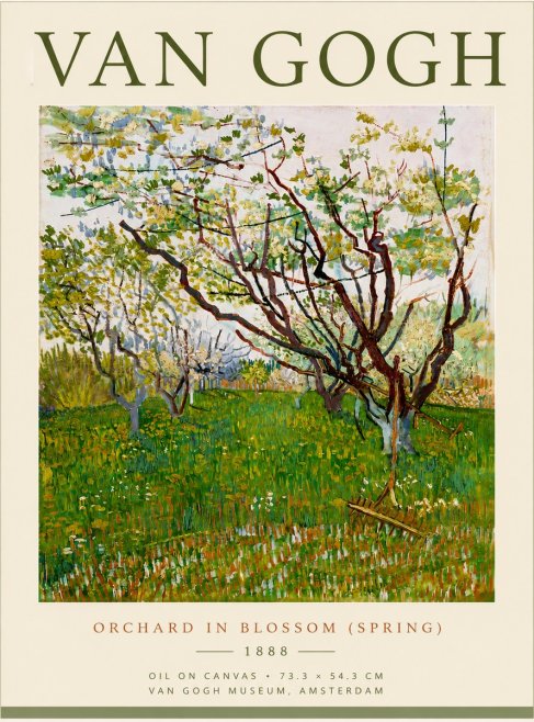 Van Gogh Orchard in Blossom (Spring) No6 - Poszter