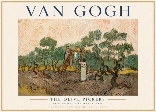 Van Gogh The Olive Pickers I No3 - Poszter