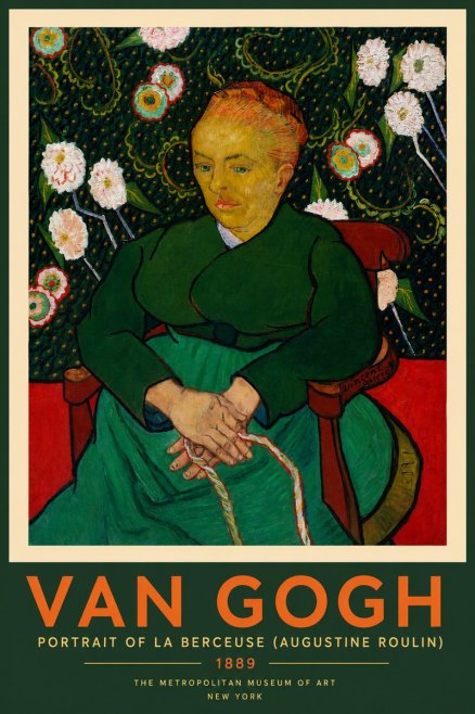 Van Gogh Portrait of La Berceuse (Augustine Roulin) No2 - Poszter