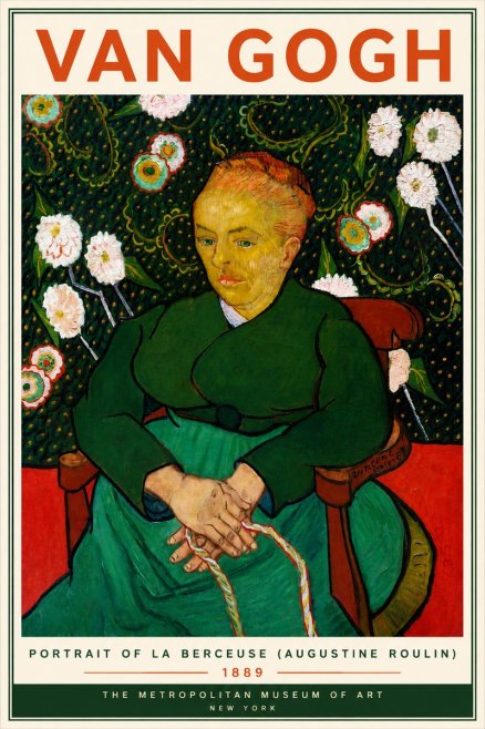 Van Gogh Portrait of La Berceuse (Augustine Roulin) No5 - Poszter