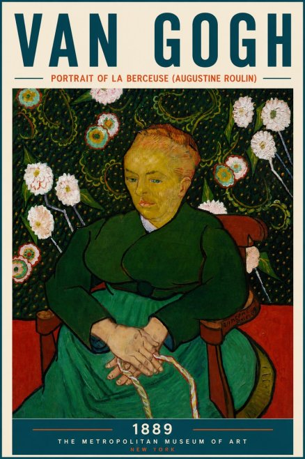 Van Gogh Portrait of La Berceuse (Augustine Roulin) No6 - Poszter