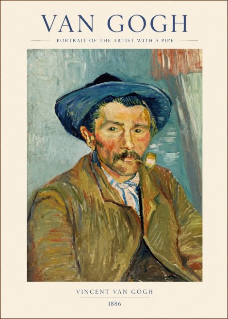 Van Gogh Portrait of the Artist with a Pipe No1 - Poszter