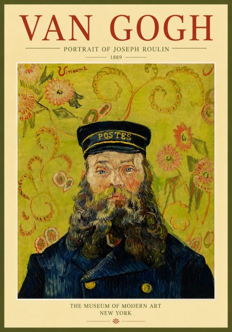 Van Gogh Portrait of Joseph Roulin II No4 - Poszter