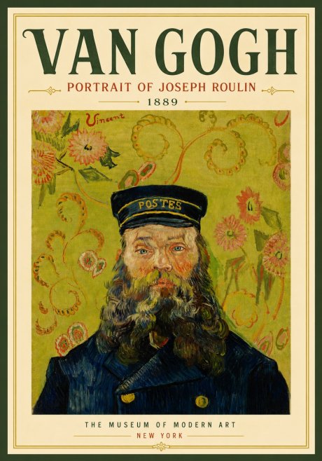 Van Gogh Portrait of Joseph Roulin II No5 - Poszter