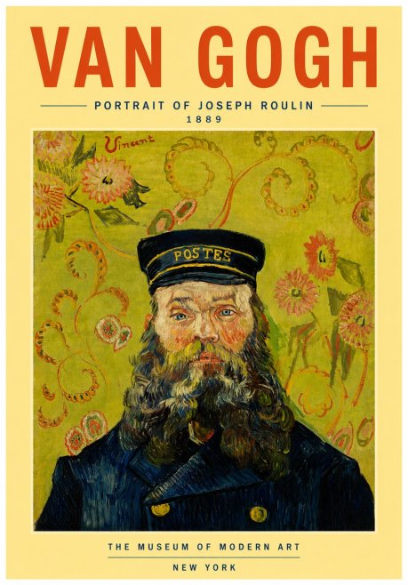Van Gogh Portrait of Joseph Roulin II No6 - Poszter