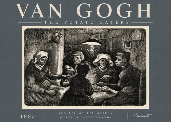 Van Gogh The Potato Eaters I No6 - Poszter