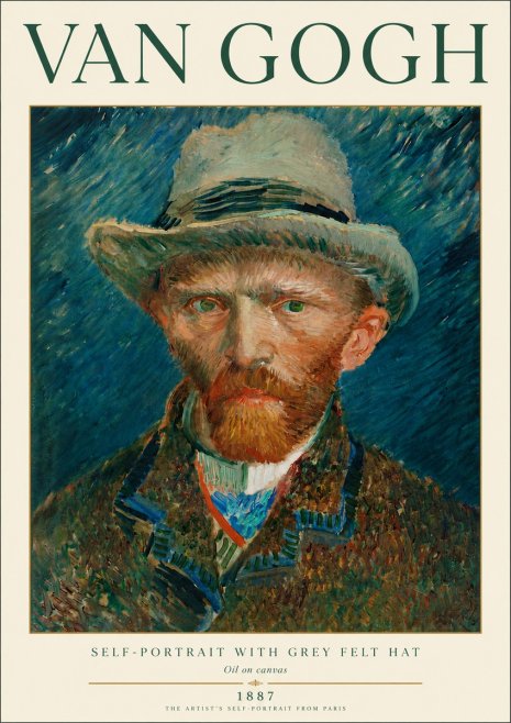 Van Gogh Self-portrait with Grey Felt Hat I No4 - Poszter