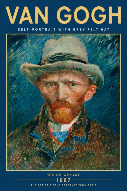 Van Gogh Self-portrait with Grey Felt Hat I No5 - Poszter