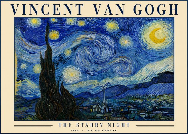 Van Gogh The Starry Night No4 - Poszter
