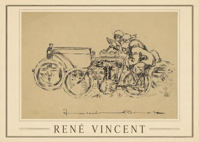 René Vincent Course Automobile No4 - Poszter