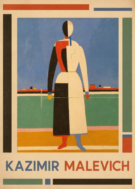 Kazimir Malevich Woman with a Rake No1 - Poszter