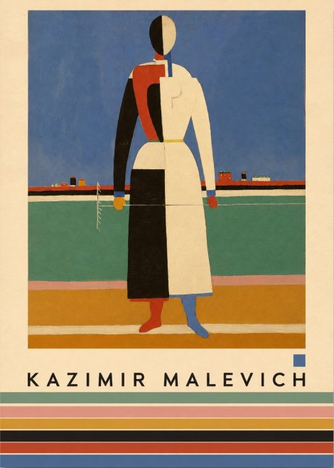 Kazimir Malevich Woman with a Rake No3 - Poszter