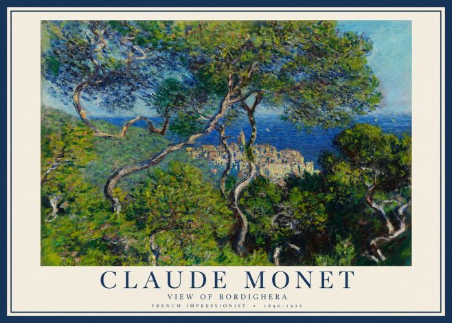 Monet View of Bordighera No2 - Poszter