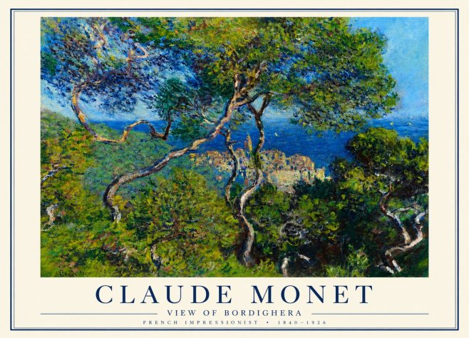 Monet View of Bordighera No4 - Poszter