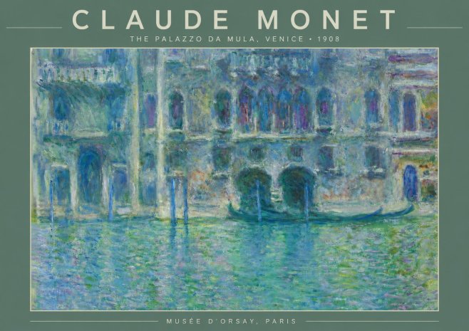 Monet The Palazzo Da Mula, Venice No4 - Poszter