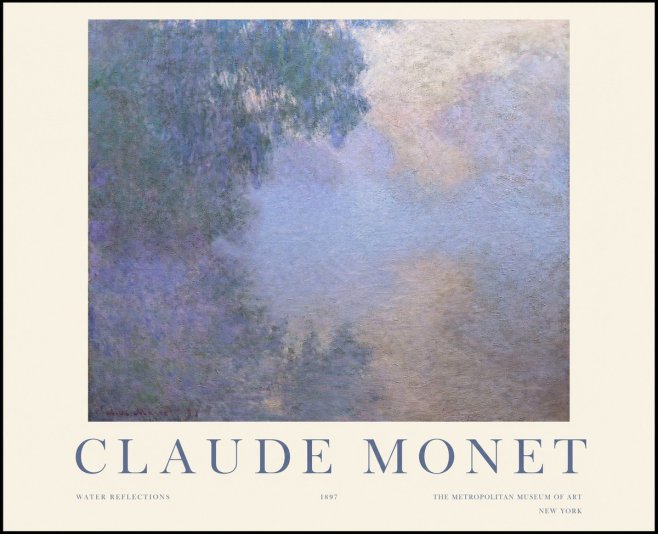 Monet Water Reflections No1 - Poszter
