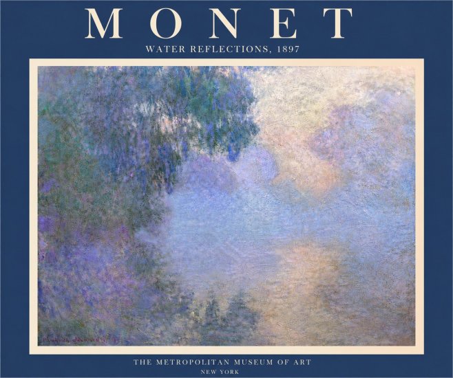 Monet Water Reflections No6 - Poszter