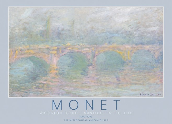 Monet Waterloo Bridge, Sunlight in the Fog I No2 - Poszter