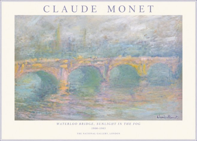 Monet Waterloo Bridge, Sunlight in the Fog I No3 - Poszter