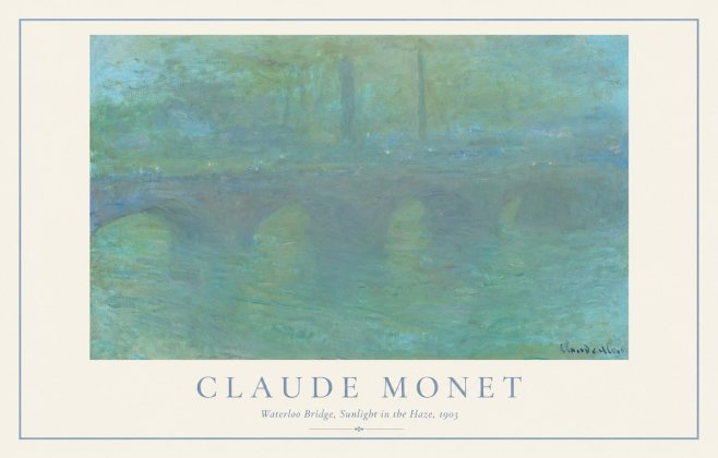 Monet Waterloo Bridge, Sunlight in the Haze, 1903 No1 - Poszter