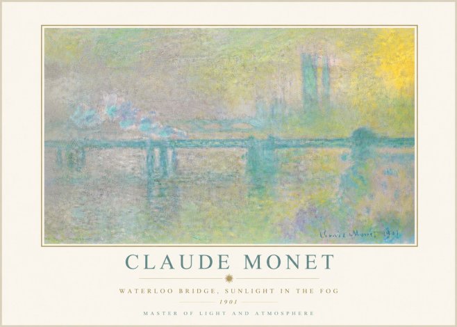Monet Waterloo Bridge, Sunlight in the Fog II No5 - Poszter