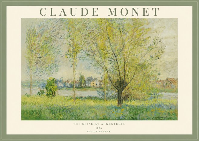 Monet The Seine at Argenteil No4 - Poszter