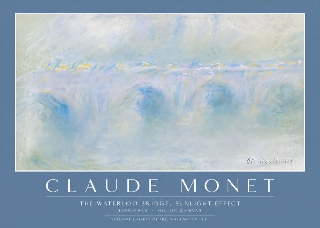 Monet The Waterloo Bridge, Sunlight Effect No2 - Poszter