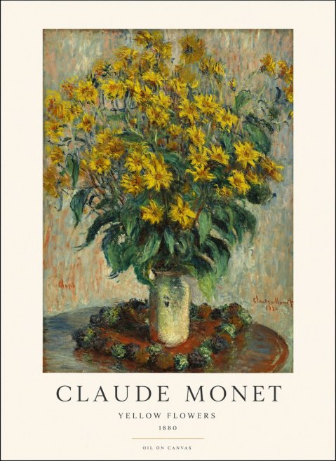 Monet Yellow Flowers No1 - Poszter