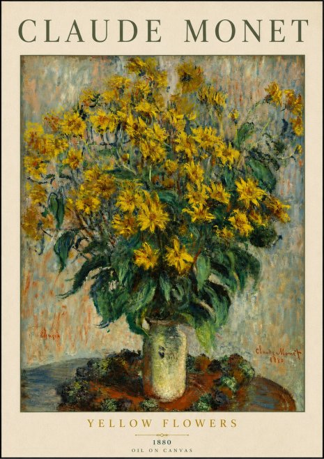 Monet Yellow Flowers No5 - Poszter