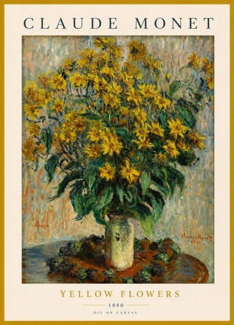 Monet Yellow Flowers No6 - Poszter