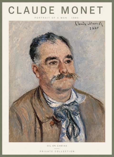 Monet Portrait of a Man No5 - Poszter