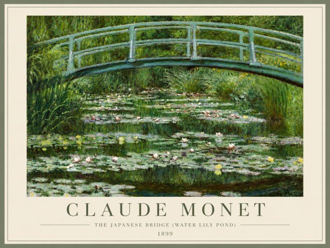 Monet The Japanese Bridge (Water Lily Pond) No6 - Poszter