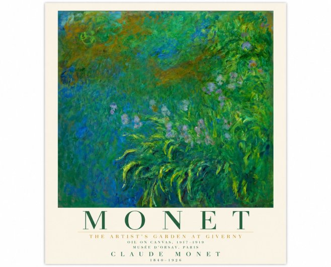 Monet The Artist's Garden at Giverny No5 - Poszter
