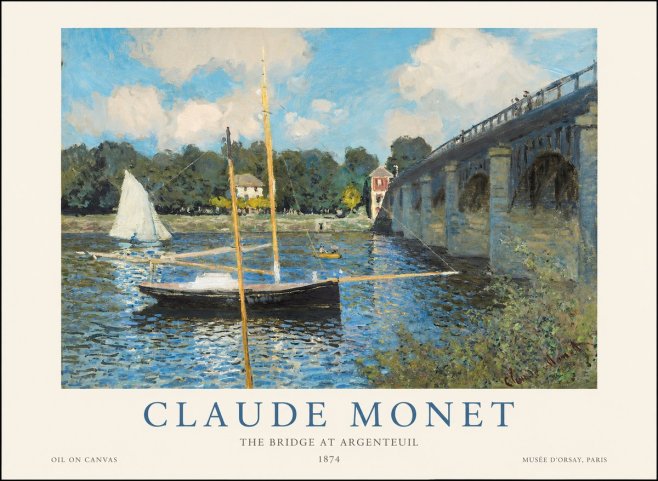 Monet The Bridge at Argenteuil I No1 - Poszter