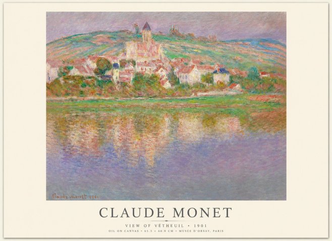 Monet View of Vétheuil I No1 - Poszter
