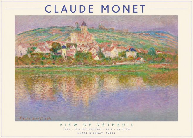 Monet View of Vétheuil I No2 - Poszter