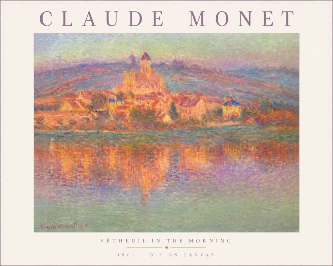 Monet Vétheuil in the Morning No3 - Poszter